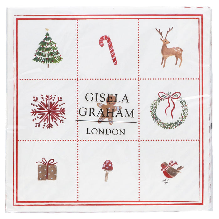 Gisela Graham Nordic Icons Napkins Pack Of 20