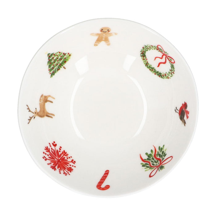 Gisela Graham Nordic Icons Stoneware Bowl Mini