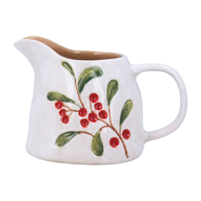 Gisela Graham Red Berries Branch Stoneware Jug Small