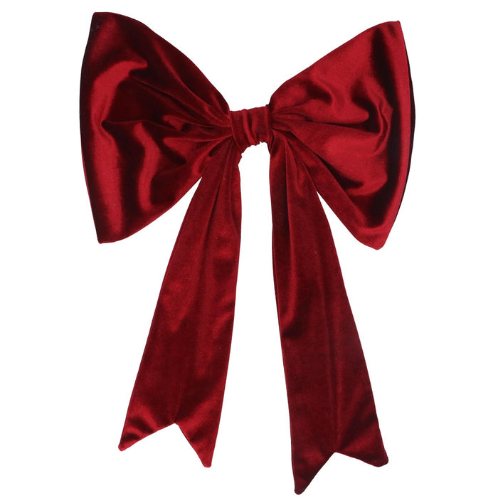 Gisela Graham Burgundy Velvet Bow, 48cm