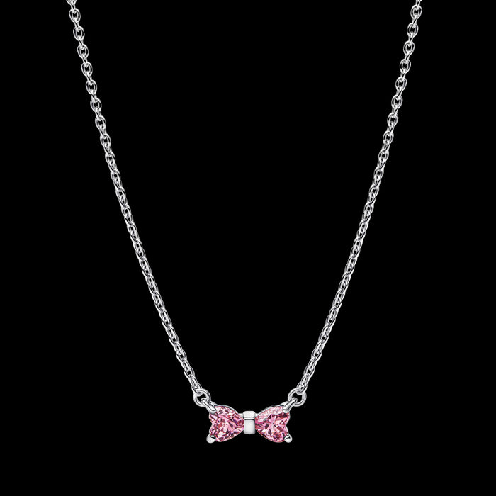 Pandora Bow Pendant Necklace Sterling Silver