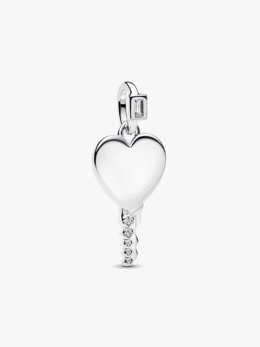 Pandora Engravable Heart Key Pendant Sterling Silver