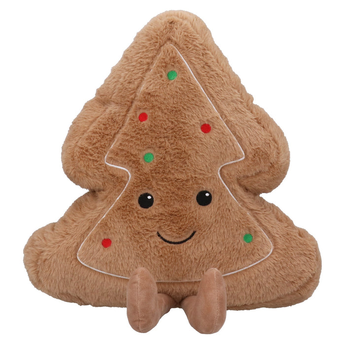 Gisela Graham Happy Gingerbread Tree Plush Cushion 52cm