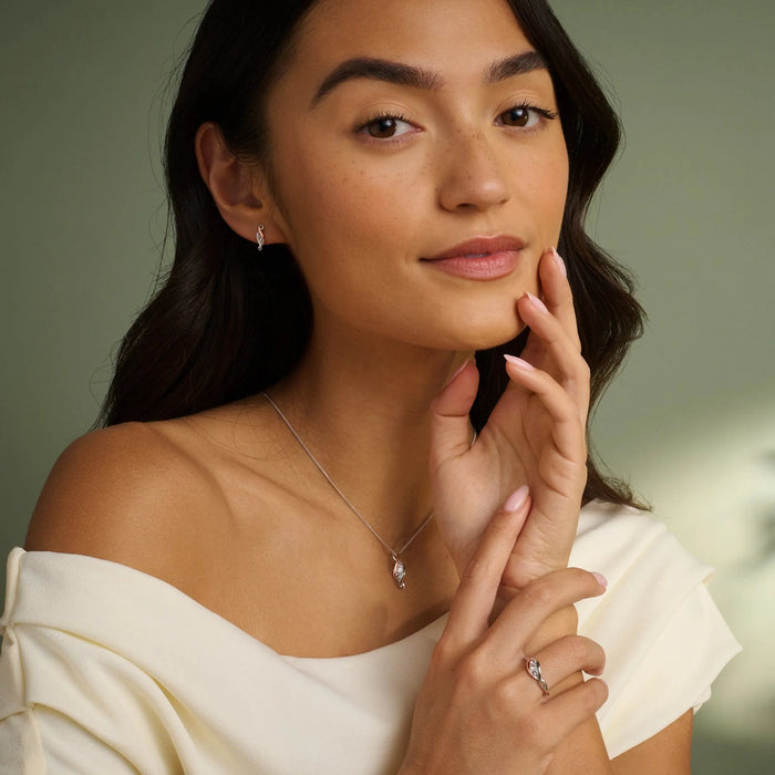 Clogau Past Present Future Silver Stud Earrings