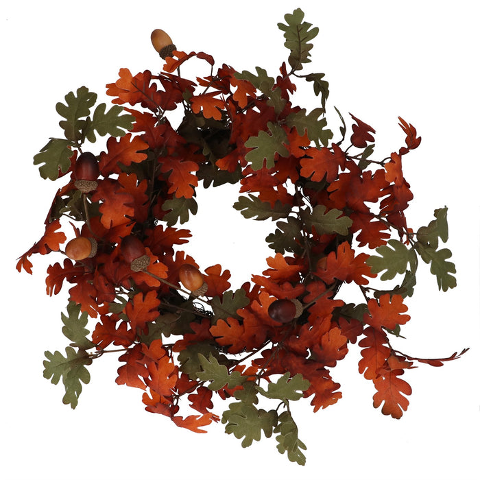 Gisela Graham Oak Leaf Acorn Autumn Wreath 55cm
