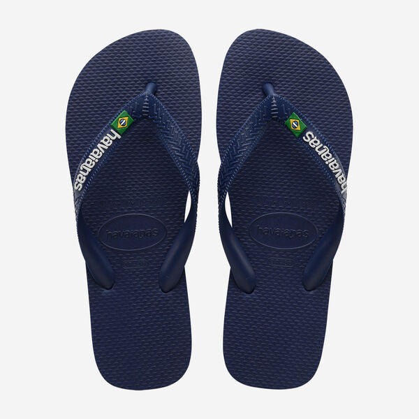 Havaianas Brasil Logo Navy Blue