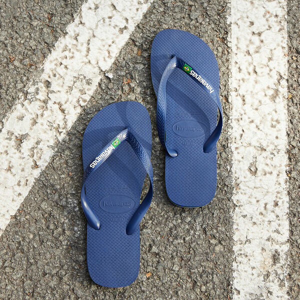 Havaianas Brasil Logo Navy Blue