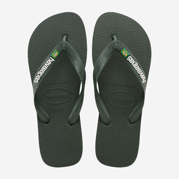 Havaianas Brasil Logo Green Olive