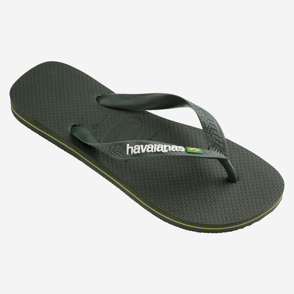 Havaianas Brasil Logo Green Olive