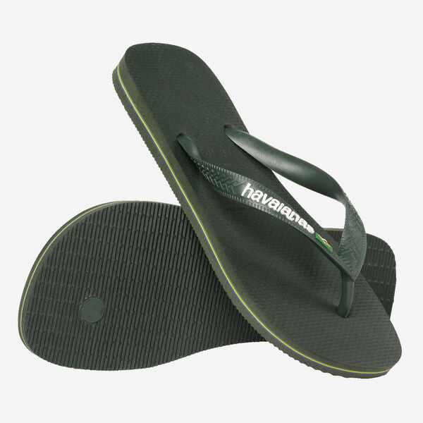 Havaianas Brasil Logo Green Olive