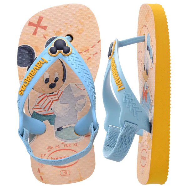 Havaianas Baby Disney Classics Micky And Donald Flip Flops