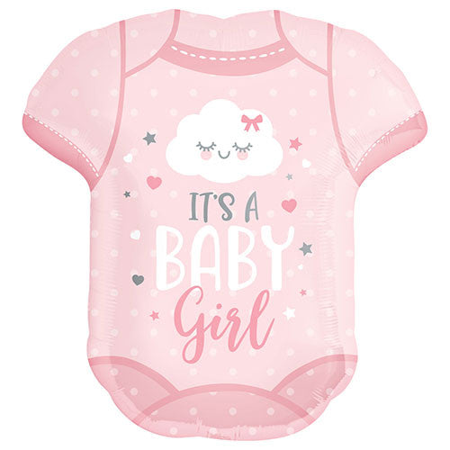 Balloon Baby Girl Onesie Supershape Foil Balloon 24 inch