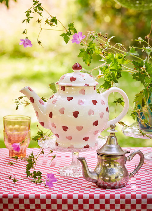 Emma Bridgewater Pink Hearts 4 Mug Teapot Boxed