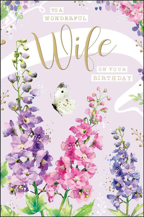 Jonny Javelin 'To A Wonderful Wife On Your Birthday' Birthday Card