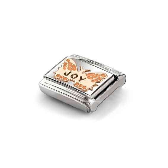 Nomination Classic Orange Butterfly Joy Silver Charm
