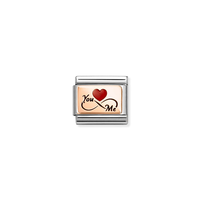 Nomination Classic Rose Gold You Me Heart Charm