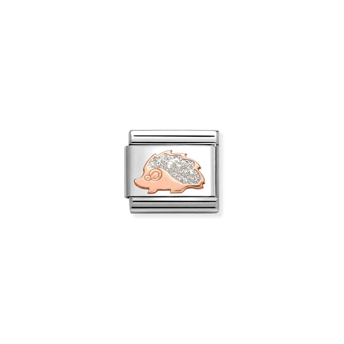 Nomination Classic Glitter Symbols Hedgehog Rose Gold Charm