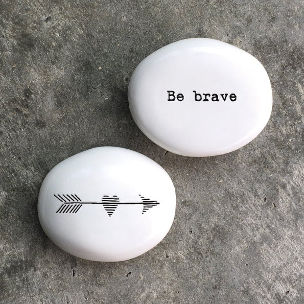 East of India Porcelain Pebble - Be Brave