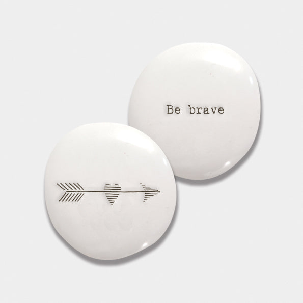East of India Porcelain Pebble - Be Brave
