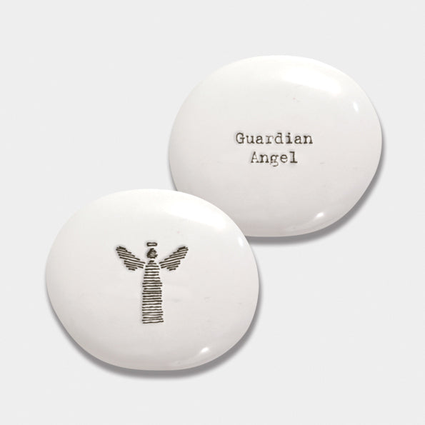 East of India Porcelain Pebble - Angel/Guardian Angel
