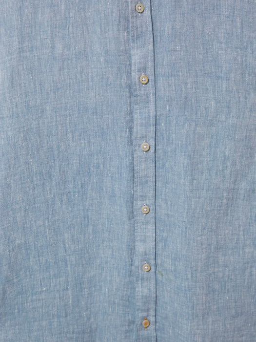 White Stuff Men's Pembroke LS Linen Shirt - Chambray Blue