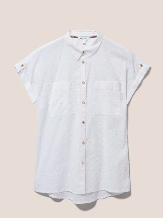 White Stuff Women's Pale Ivory Ella Organic Cotton Shirt