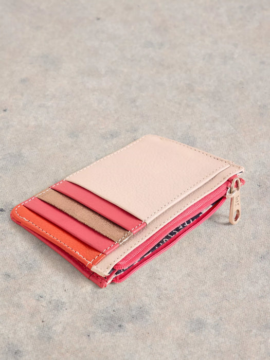 White Stuff Celia Card Holder Zip Purse In Gold Tone Metallic