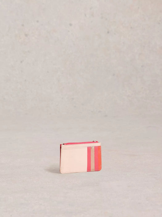 White Stuff Celia Card Holder Zip Purse In Gold Tone Metallic