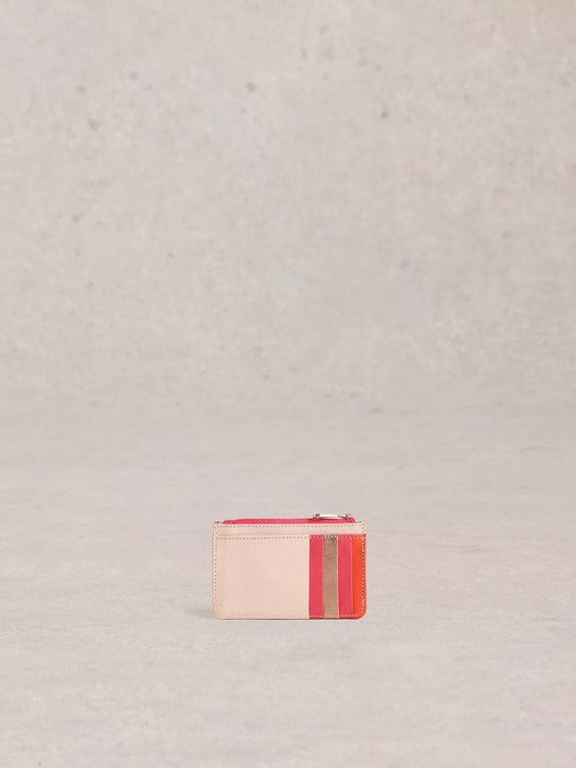 White Stuff Celia Card Holder Zip Purse In Gold Tone Metallic