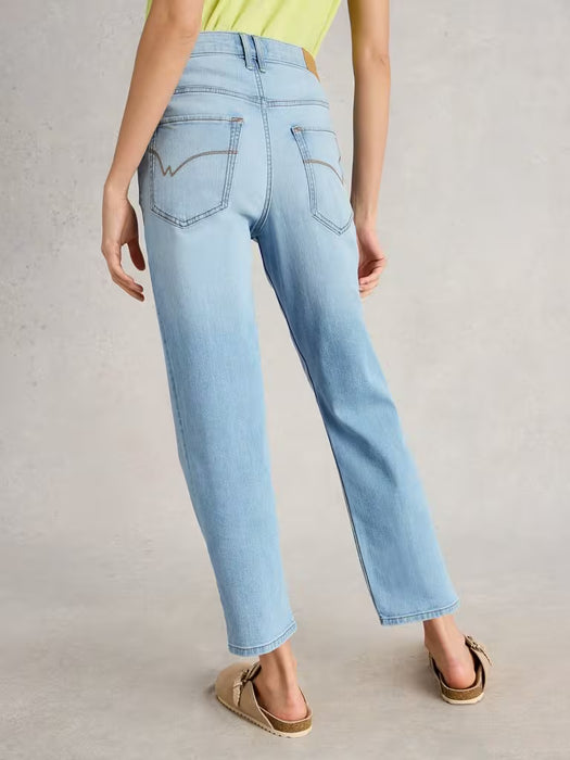 White Stuff Women's Blake Straight Cropped Jean In Light Denim
