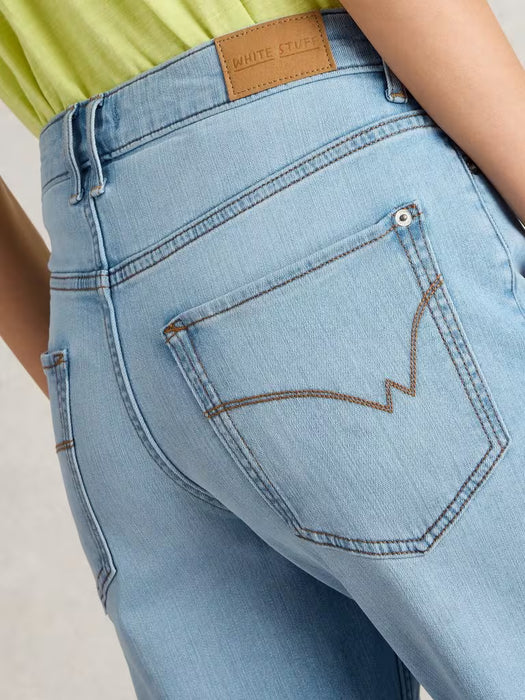 White Stuff Women's Blake Straight Cropped Jean In Light Denim