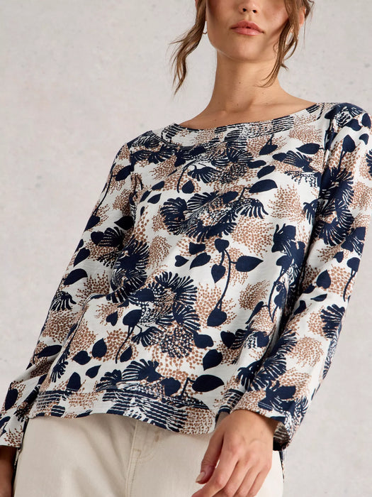 White Stuff Women's Weaver Jersey Long Sleeve Tee In Natural Multi
