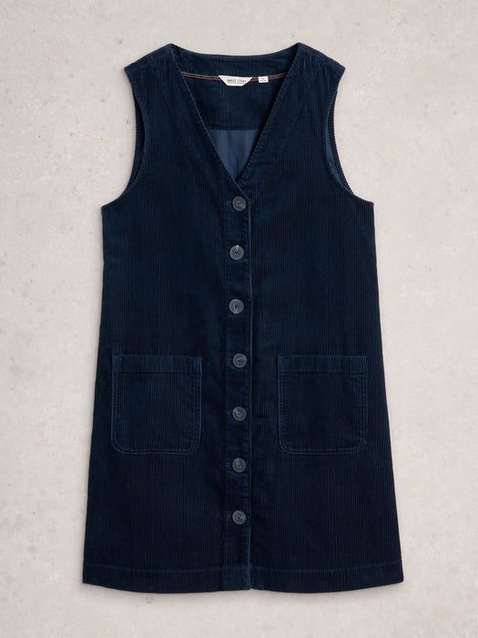 Seasalt Women's  Rose Cord Pinafore in Dark Navy