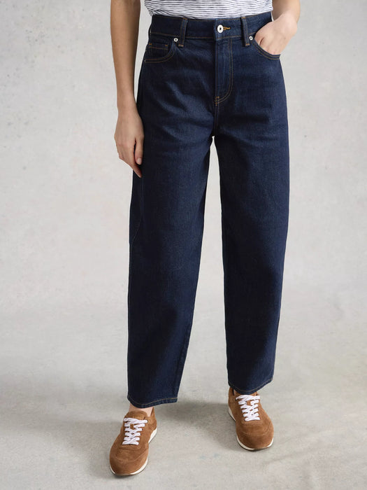 White Stuff Women's Aubrey Barrel Leg Jean In Dark Denim
