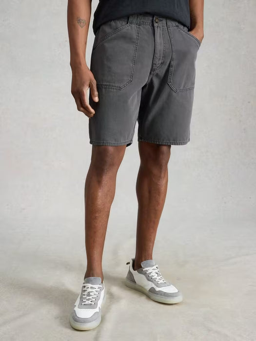 White Stuff Men's Crantock Utility Short In Washed Black