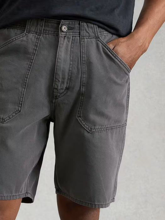 White Stuff Men's Crantock Utility Short In Washed Black