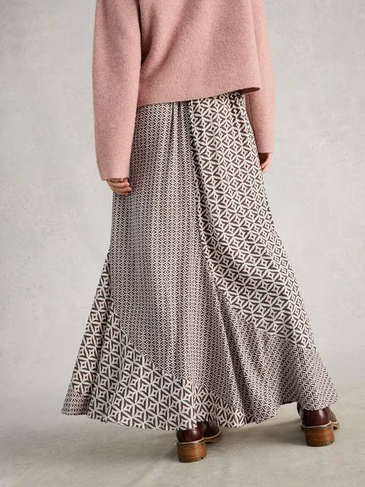 White Stuff Women's Sara Maxi Skirt In Black Multi