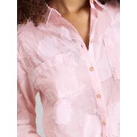 White Stuff Women's Sophie Jacquard LS Shirt In Pink Multi