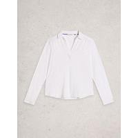 White Stuff Women's Allie Jersey LS Shirt In Brilliant White