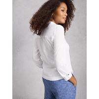 White Stuff Women's Allie Jersey LS Shirt In Brilliant White