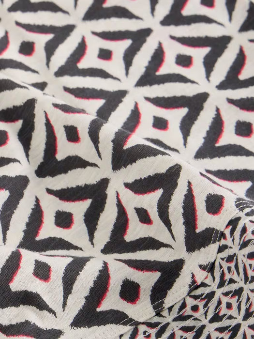 White Stuff Women's Weaver Jersey SS Tee In Ivory Print