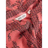 White Stuff Women's Weaver Notch Neck SS Tee In Pink Print