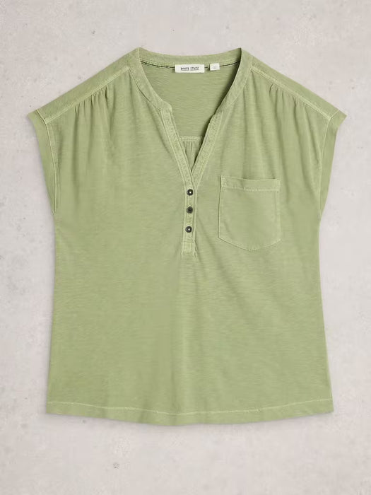 White Stuff Women's Cecily Sleeveless Shirt In Khaki Green