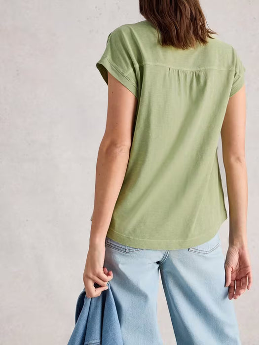 White Stuff Women's Cecily Sleeveless Shirt In Khaki Green