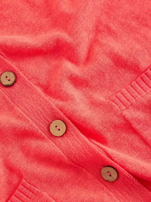White Stuff Women's Nova Linen Blend Cardi In Mid Coral