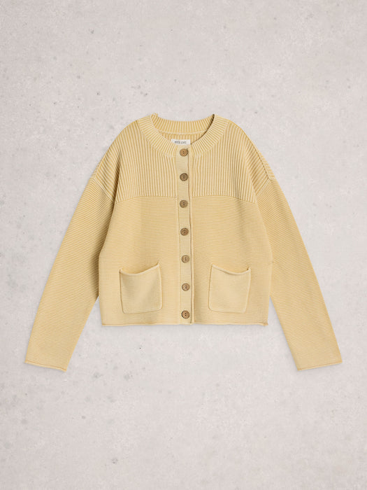 White Stuff Women's Gigi Washed Cardi In Light Yellow