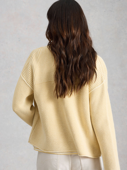White Stuff Women's Gigi Washed Cardi In Light Yellow