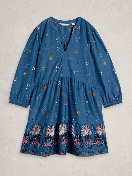 White Stuff Women's Marta SS Tunic In Blue Print