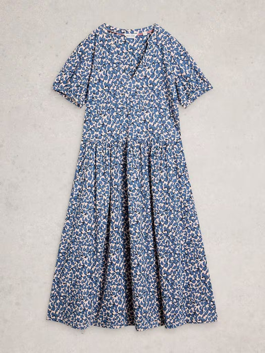 White Stuff Women's Leah Jersey Dress In Blue Multi