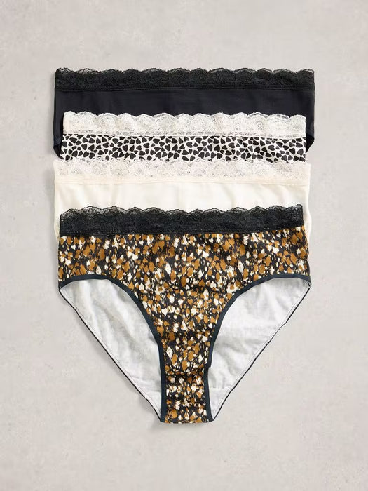 White Stuff Women's 4 Pack Knicker Box Set In Black